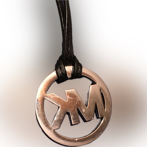 Michael Kors MK Charm Hang Tag Silver Tone Keychain Key Fob Charm - Picture 8 of 11